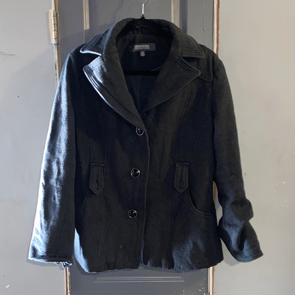 Kenneth Cole Charcoal Pea Coat